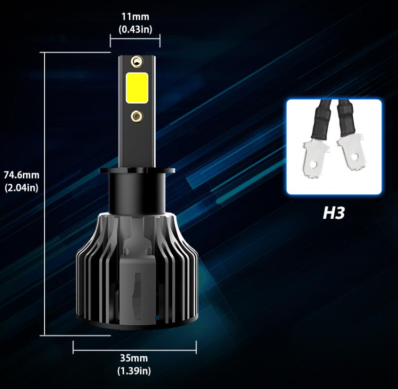 Kit de Bombillas LED 6000K para Faros de Auto — Luz Blanca de Alta Potencia