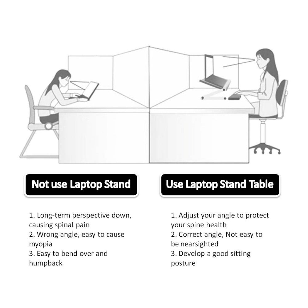 Soporte Plegable Ergonómico para Laptop y Tablet — Escritorio Ajustable
