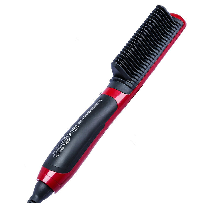 Plancha Alisadora Roja Automática — Temperatura Ajustable y Calerón Cerámico