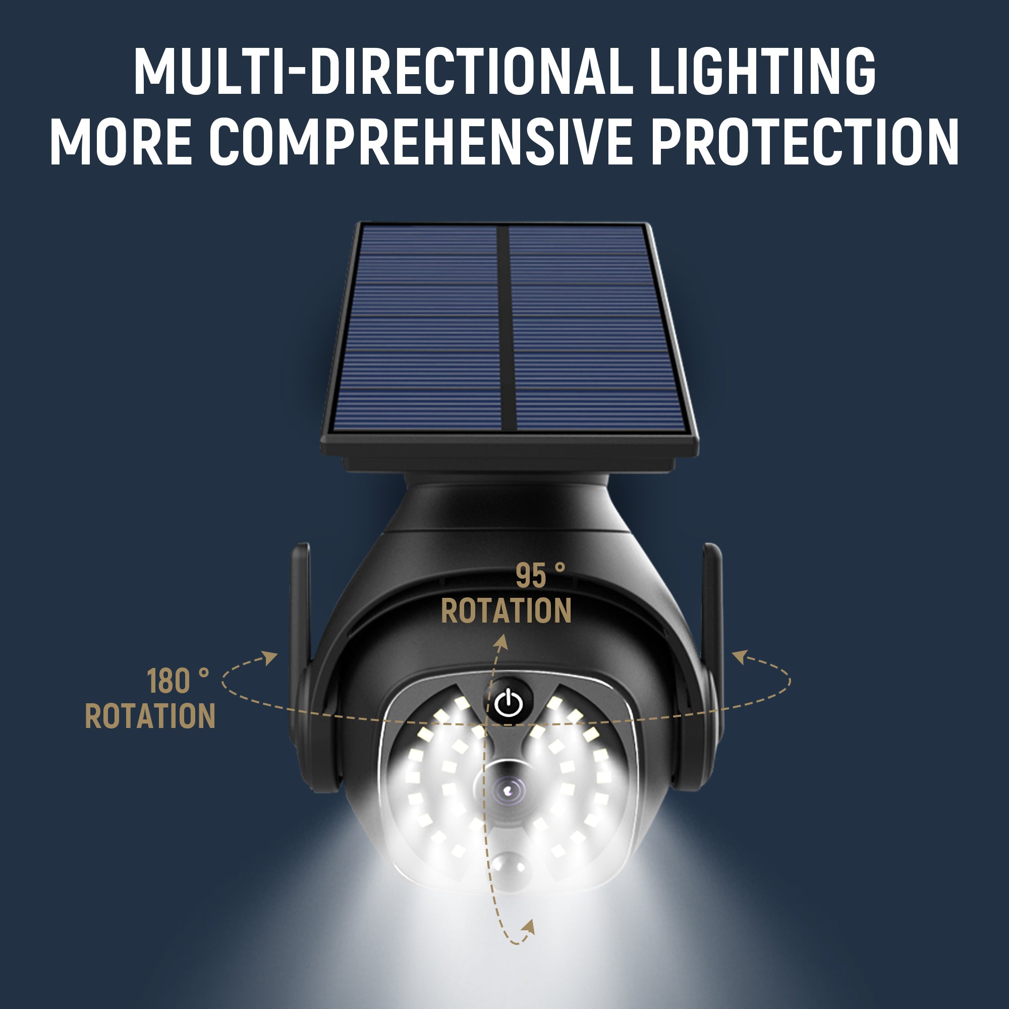 Luces Solares para Exterior y Patio — Sensor de Movimiento Impermeable