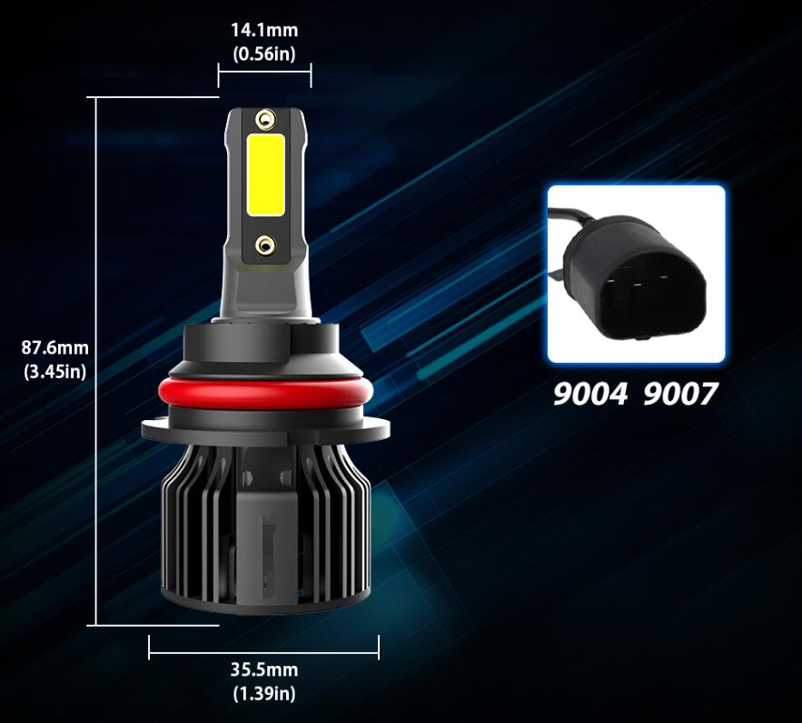 Kit de Bombillas LED 6000K para Faros de Auto — Luz Blanca de Alta Potencia