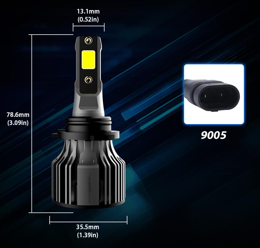 Kit de Bombillas LED 6000K para Faros de Auto — Luz Blanca de Alta Potencia