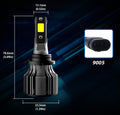 Kit de Bombillas LED 6000K para Faros de Auto — Luz Blanca de Alta Potencia