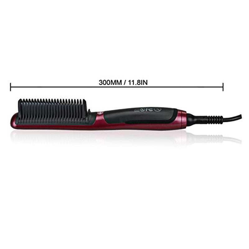 Plancha Alisadora Roja Automática — Temperatura Ajustable y Calerón Cerámico