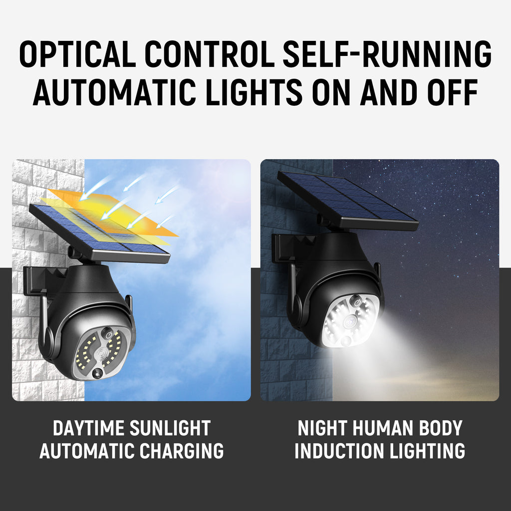 Luces Solares para Exterior y Patio — Sensor de Movimiento Impermeable
