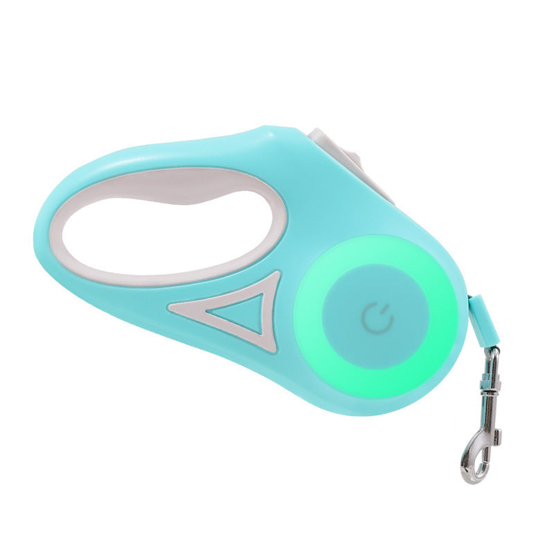 Correa Retráctil para Perros y Gatos con Collar y Luz LED – Pequeños y Medianos