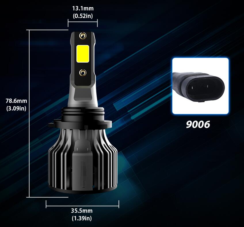 Kit de Bombillas LED 6000K para Faros de Auto — Luz Blanca de Alta Potencia