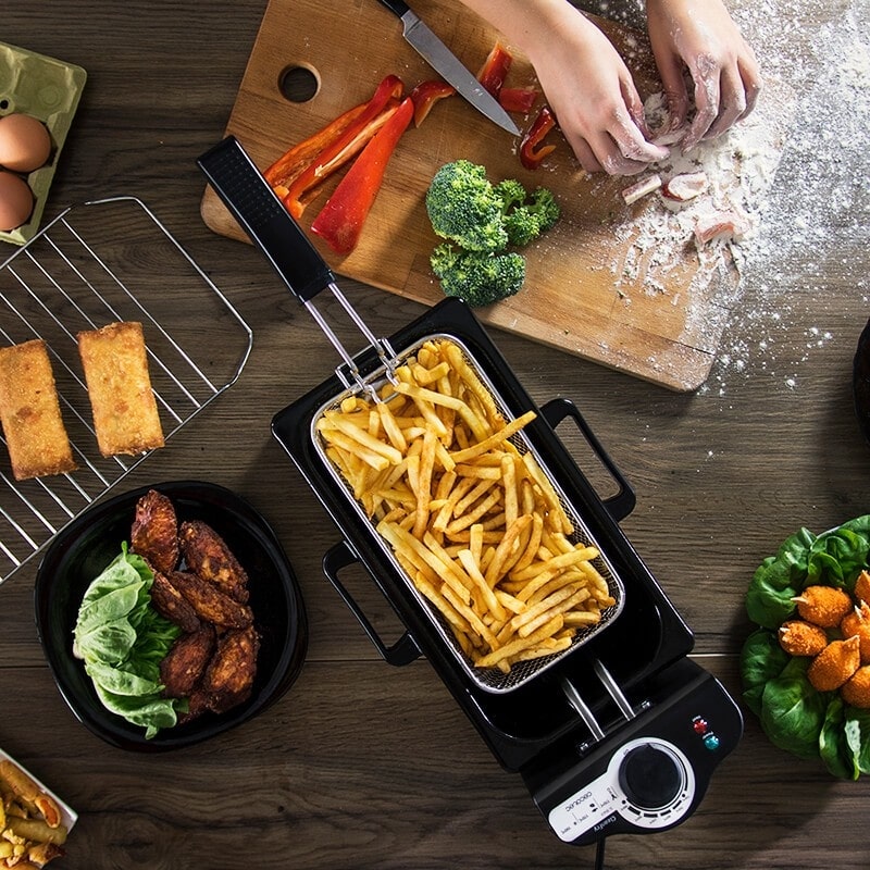 Freidora Electromecánica 3L para el Hogar — Papas Fritas Perfectas