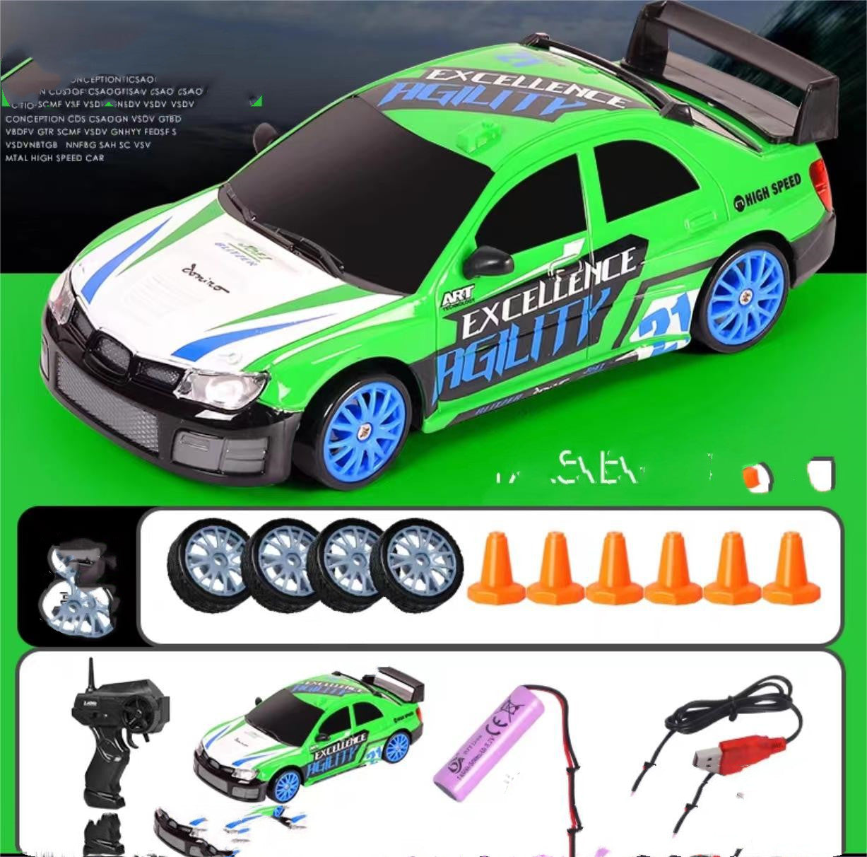 Carro RC Drift 4WD 2.4G – Modelo GTR AE86 Control Remoto para Niños