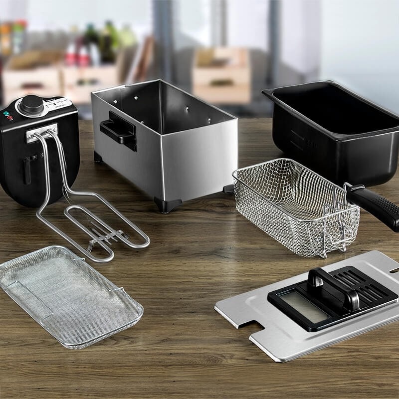 Freidora Electromecánica 3L para el Hogar — Papas Fritas Perfectas