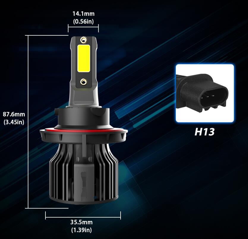 Kit de Bombillas LED 6000K para Faros de Auto — Luz Blanca de Alta Potencia