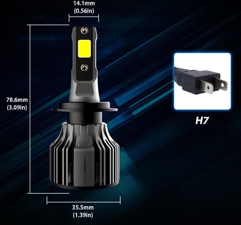Kit de Bombillas LED 6000K para Faros de Auto — Luz Blanca de Alta Potencia
