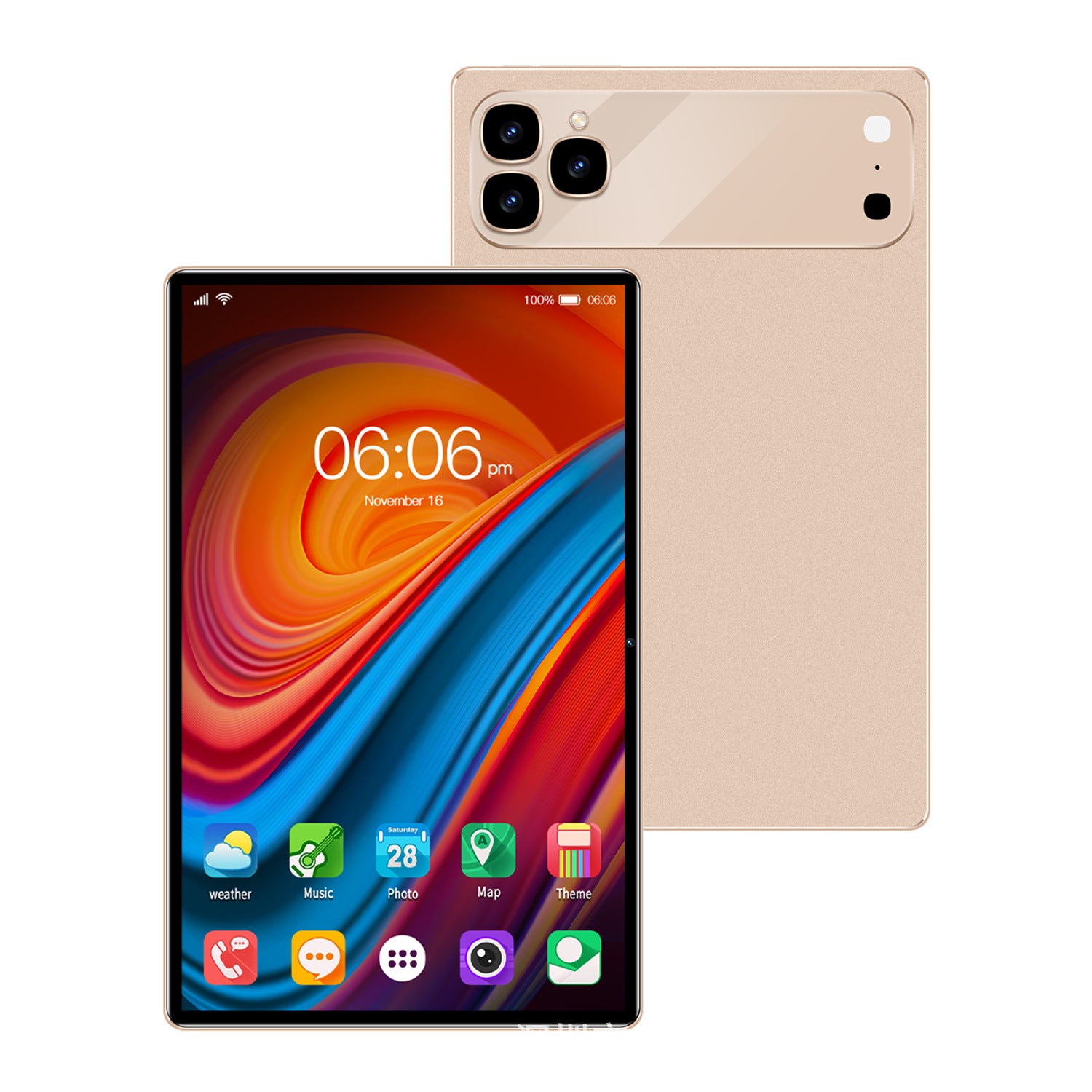 Tablet Portátil Minimalista — Pantalla Grande, Diseño Compacto