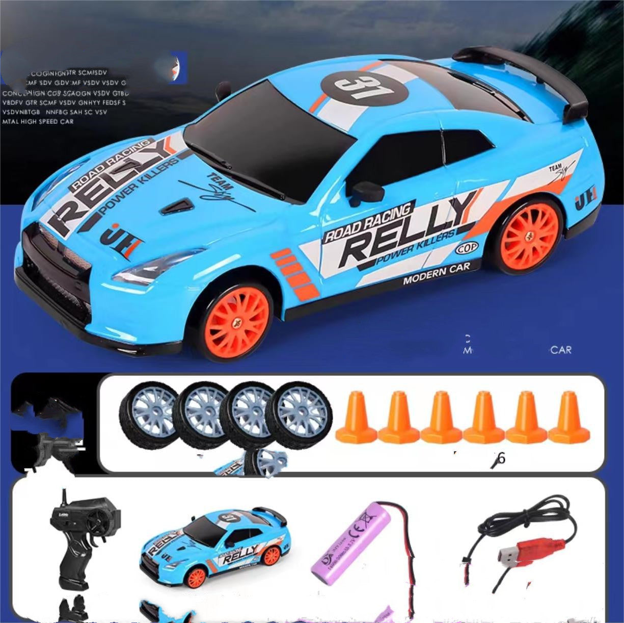 Carro RC Drift 4WD 2.4G – Modelo GTR AE86 Control Remoto para Niños