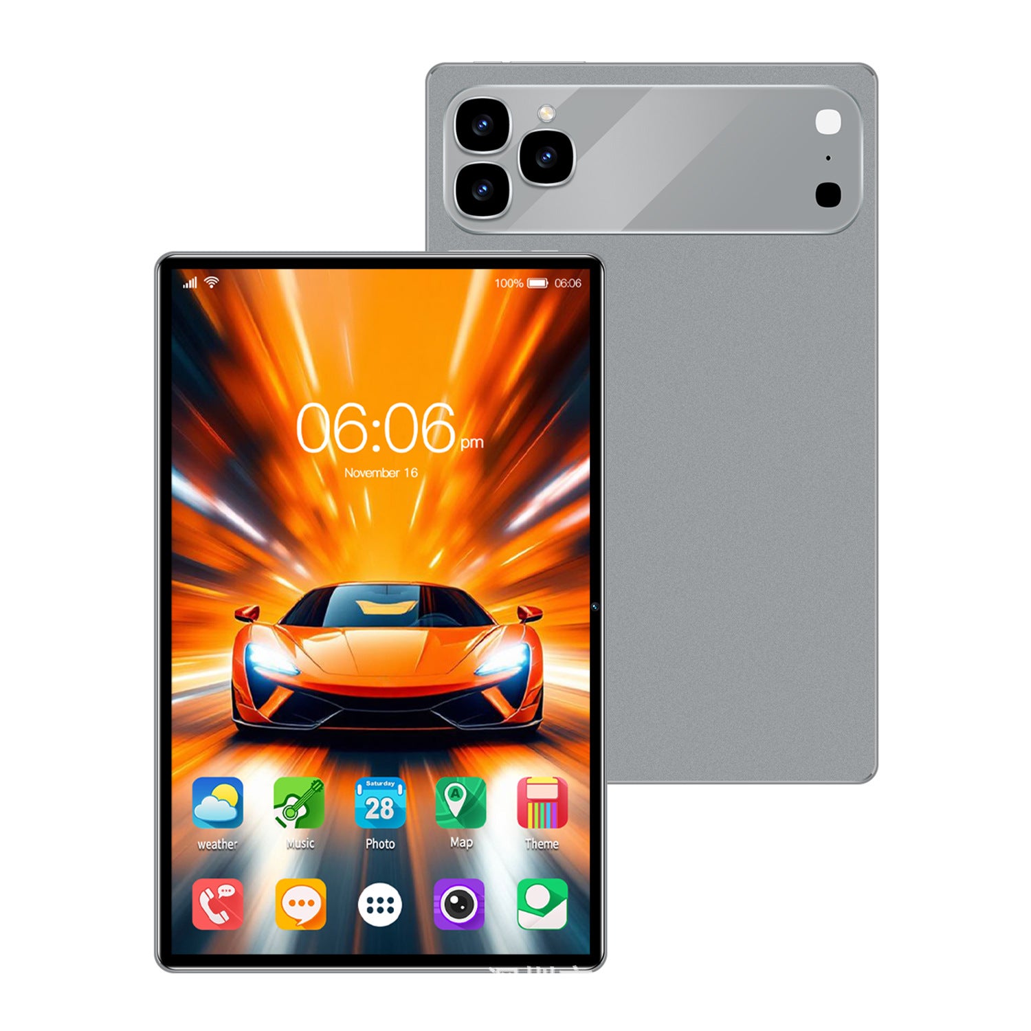 Tablet Portátil Minimalista — Pantalla Grande, Diseño Compacto