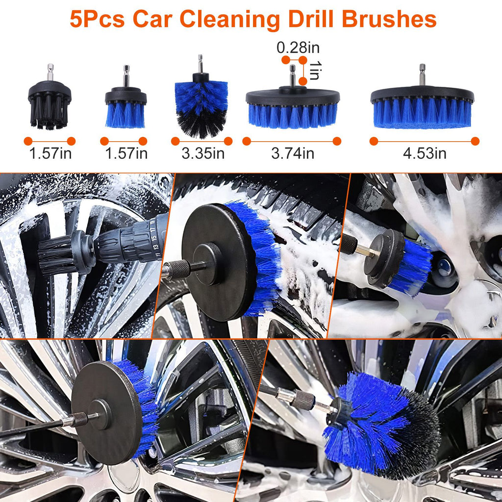 Kit de Brochas para Detailing de Auto — 26 Piezas Interior y Exterior