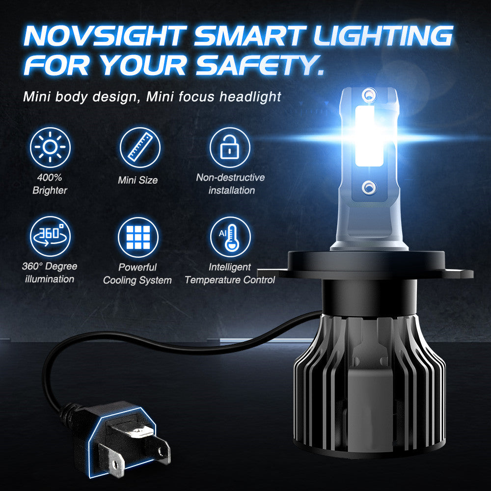Kit de Bombillas LED 6000K para Faros de Auto — Luz Blanca de Alta Potencia