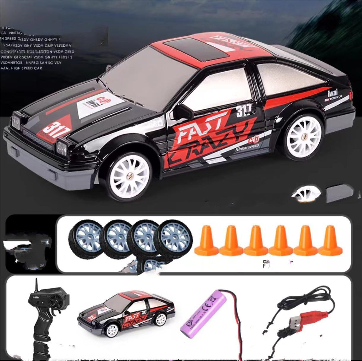 Carro RC Drift 4WD 2.4G – Modelo GTR AE86 Control Remoto para Niños