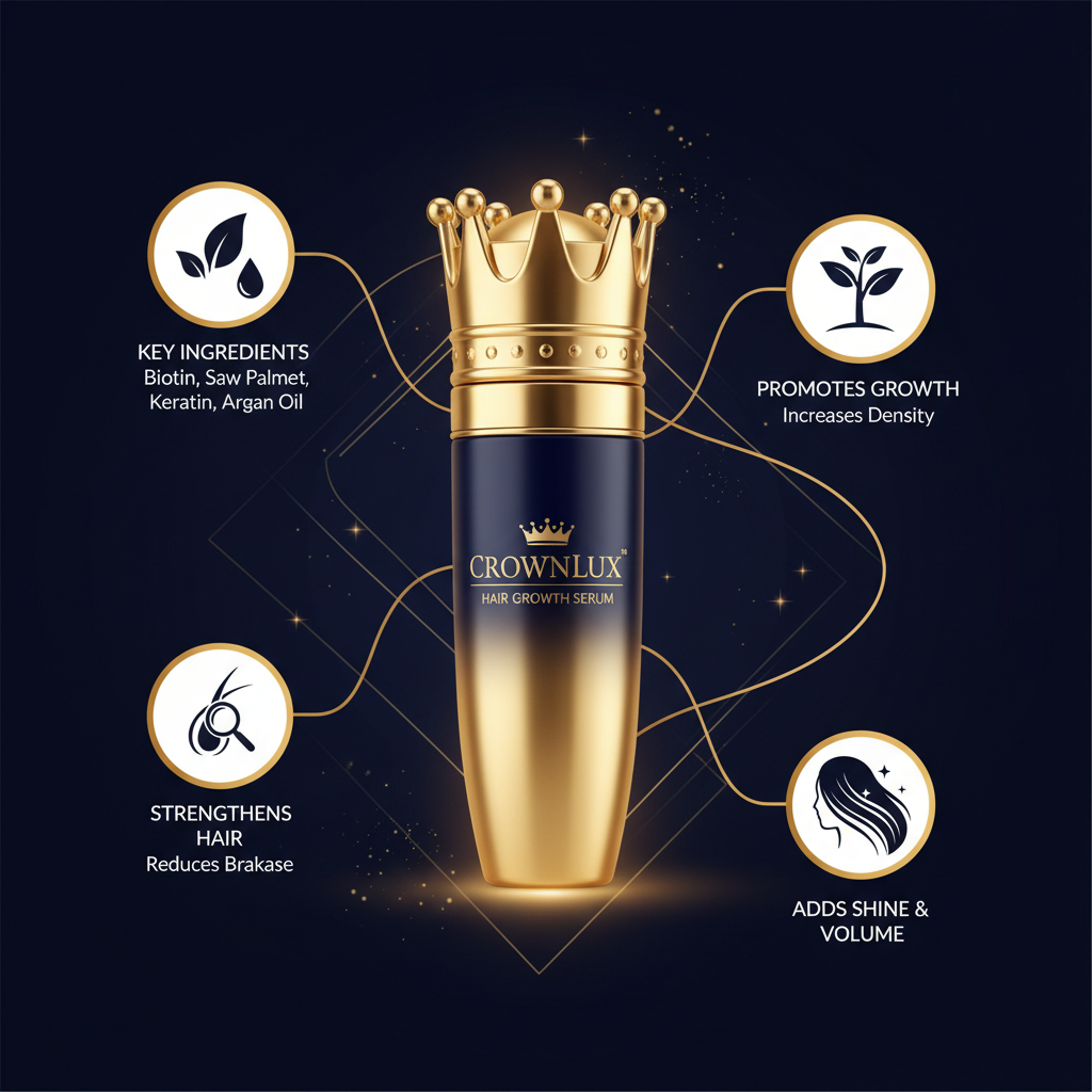 Suero Capilar CrownLux - Beneficios e ingredientes