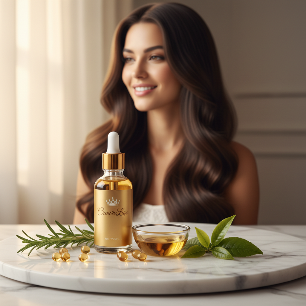 Suero Capilar CrownLux - Lifestyle cabello brillante