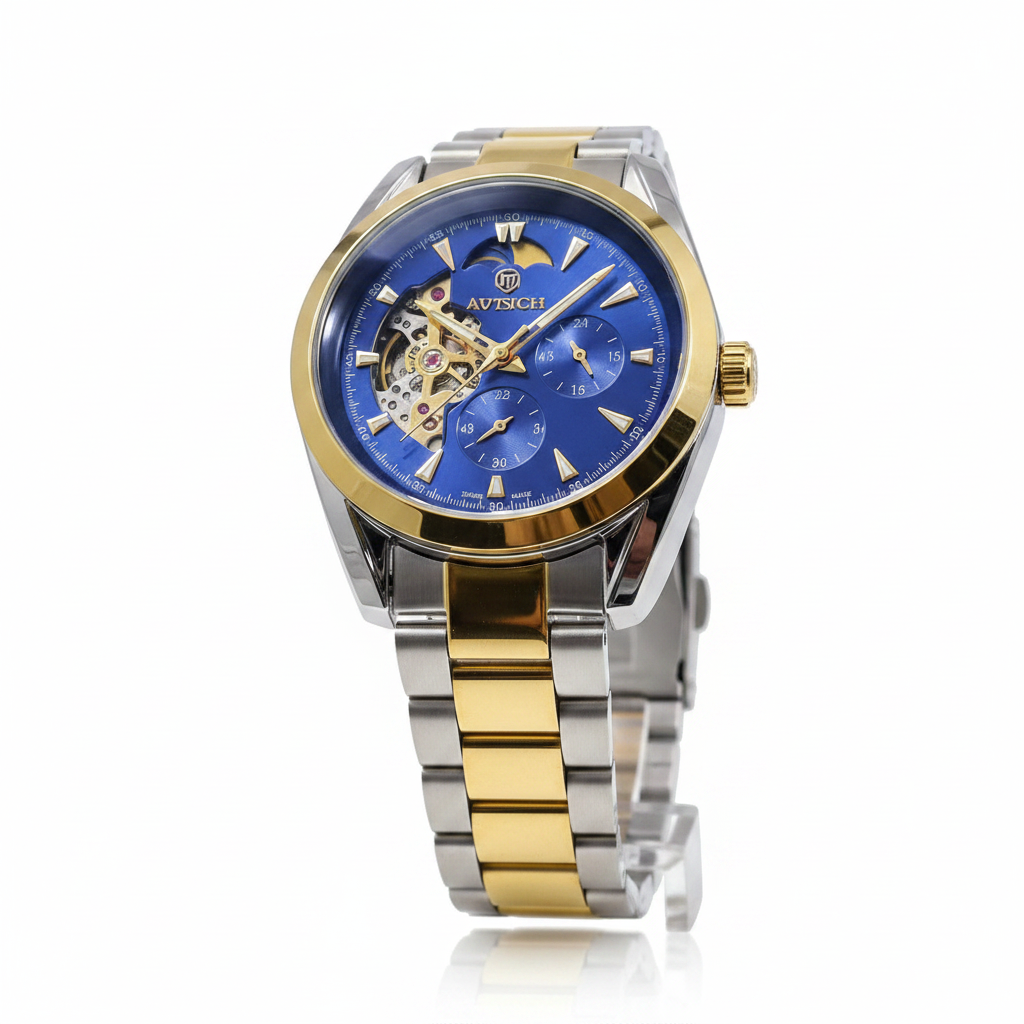 Reloj Mecánico de Negocios para Hombre – Imagen mejorada fondo blanco