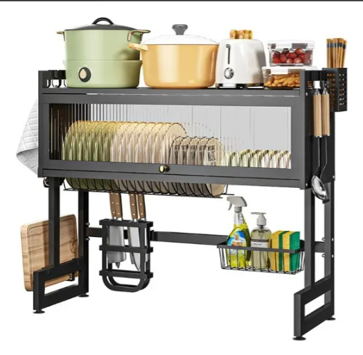 Escurridor Platos Cocina Fregadero con Gabinete Multifunción